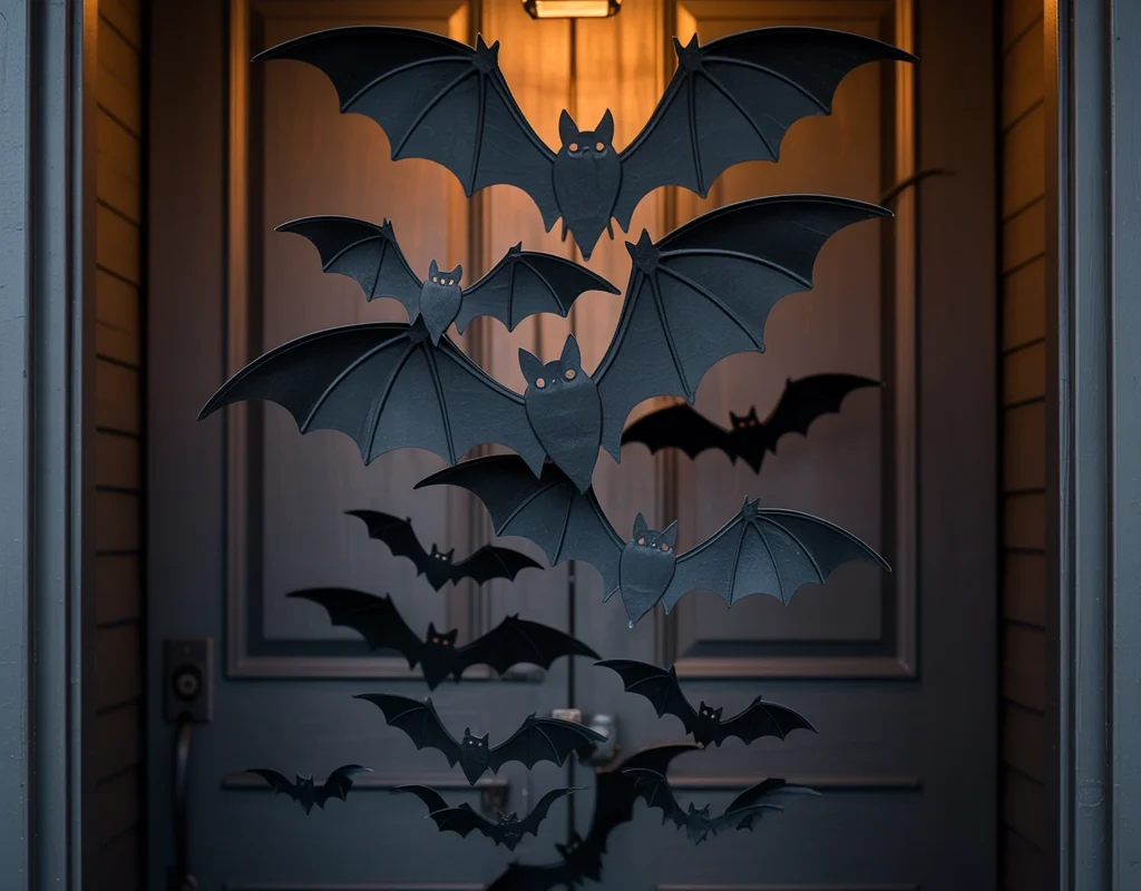 Black Bat Swarm Decoration