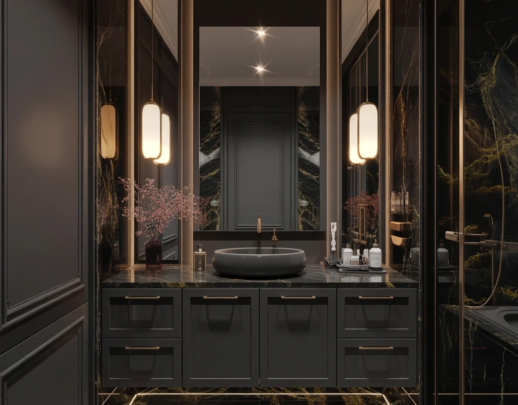 Black Bathroom Cabinets for a Bold and Luxury Appearance