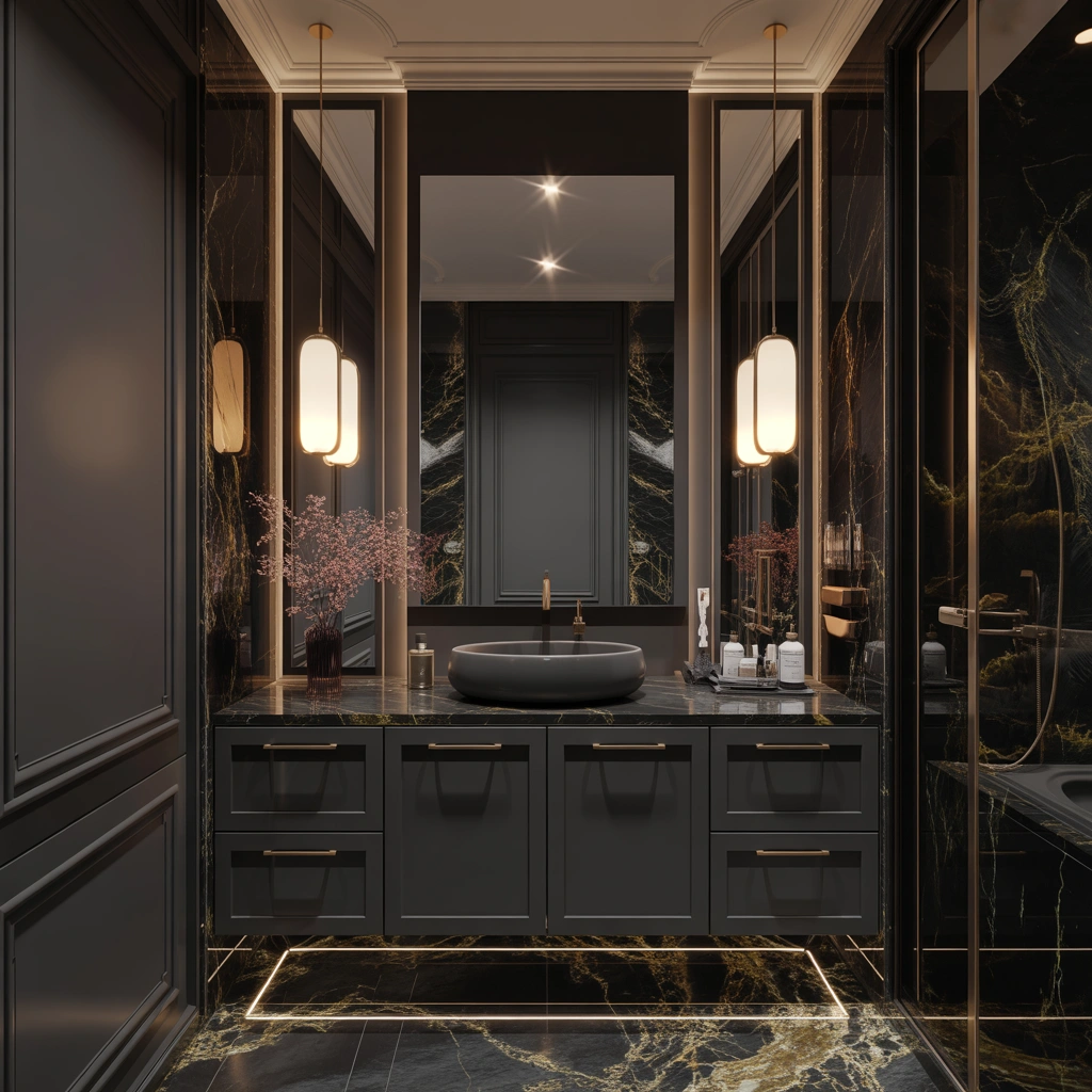 Black Bathroom Cabinets for a Bold and Luxury Appearance