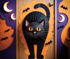 Black Cat Halloween Classroom Door