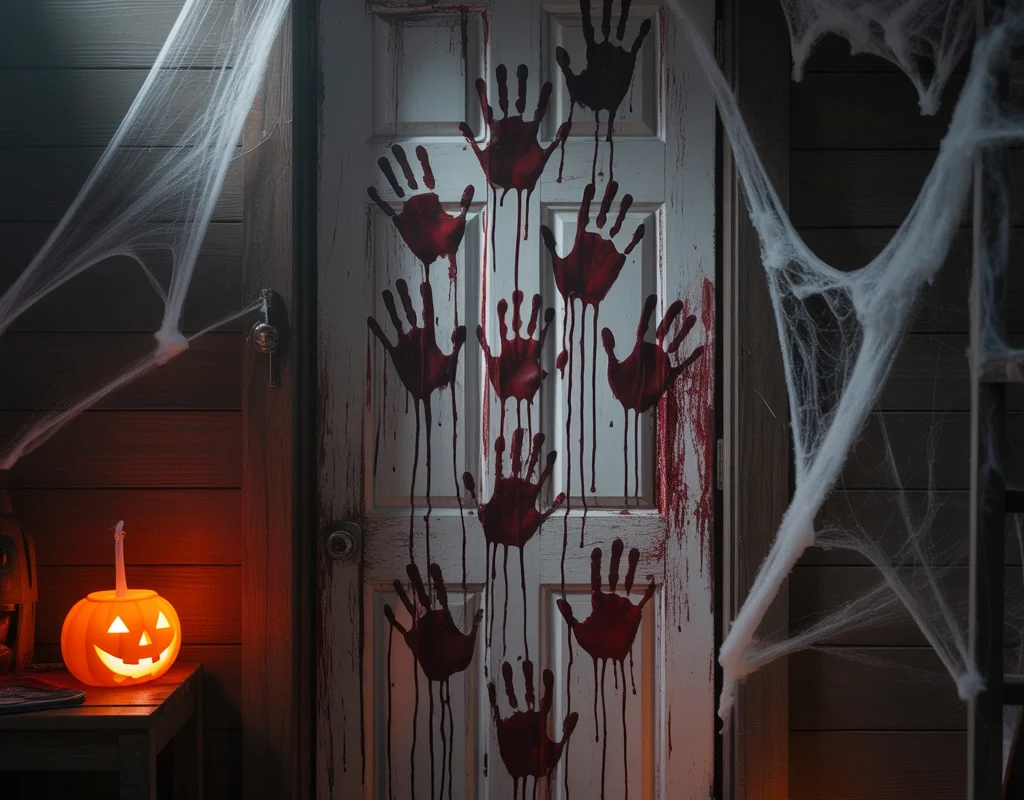 Bloody Handprint Horror Door