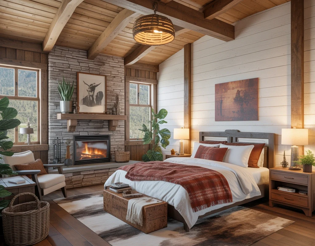 Bring Nature Inside With Rustic Western Bedroom Materials