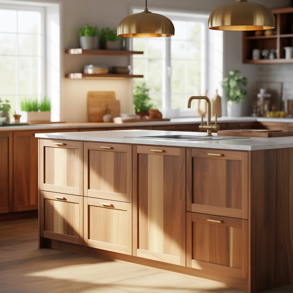 Bring Warmth Into the Kitchen With Natural Wood Cabinets