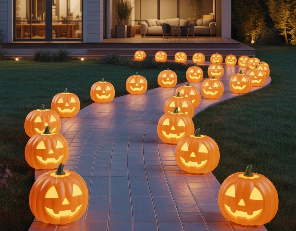 Build a Glowing Jack o’ Lantern Pathway