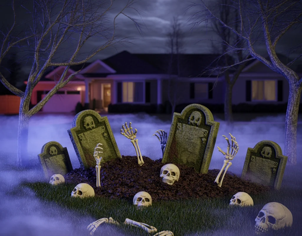 Build a Haunted Graveyard in the Front Yard