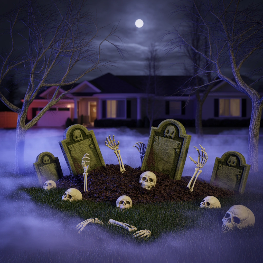 Build a Haunted Graveyard in the Front Yard