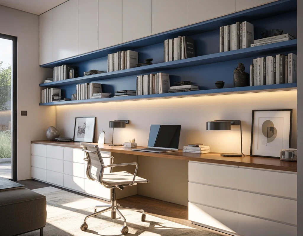 Build a Home Office Along One Wall