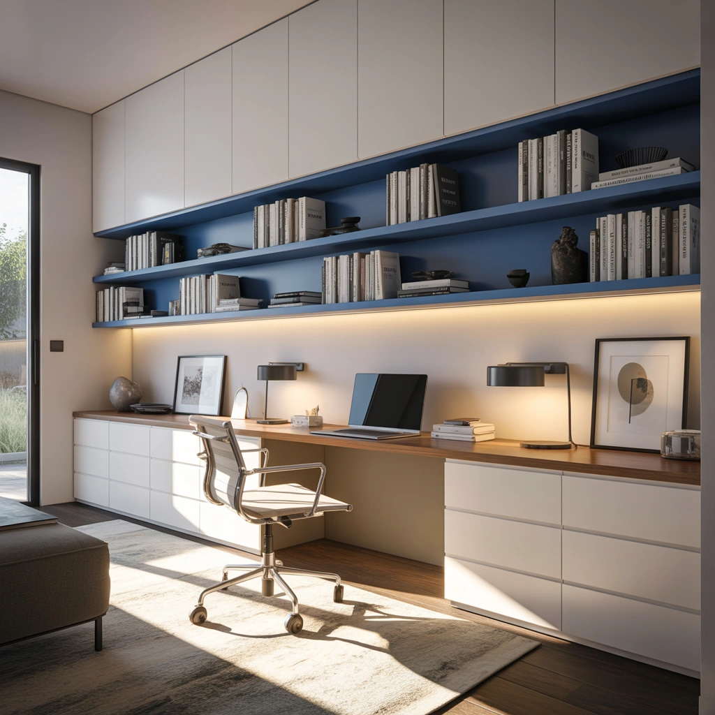 Build a Home Office Along One Wall