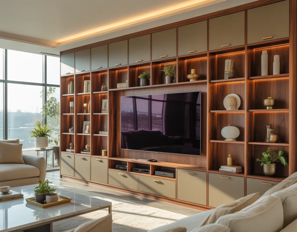 Build a Large Custom Media Wall With Storage