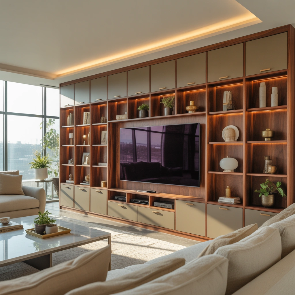 Build a Large Custom Media Wall With Storage