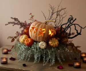 Build a Pumpkin and Eucalyptus Centerpiece