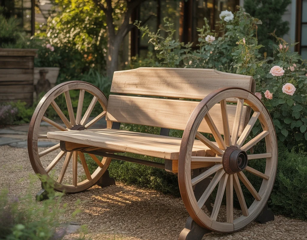 Build a Wagon Wheel Bench