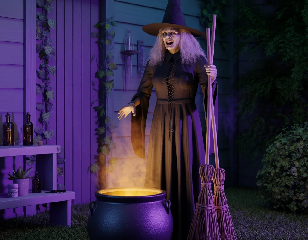 Build a Witch Themed Yard Corner
