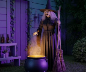 Build a Witch Themed Yard Corner
