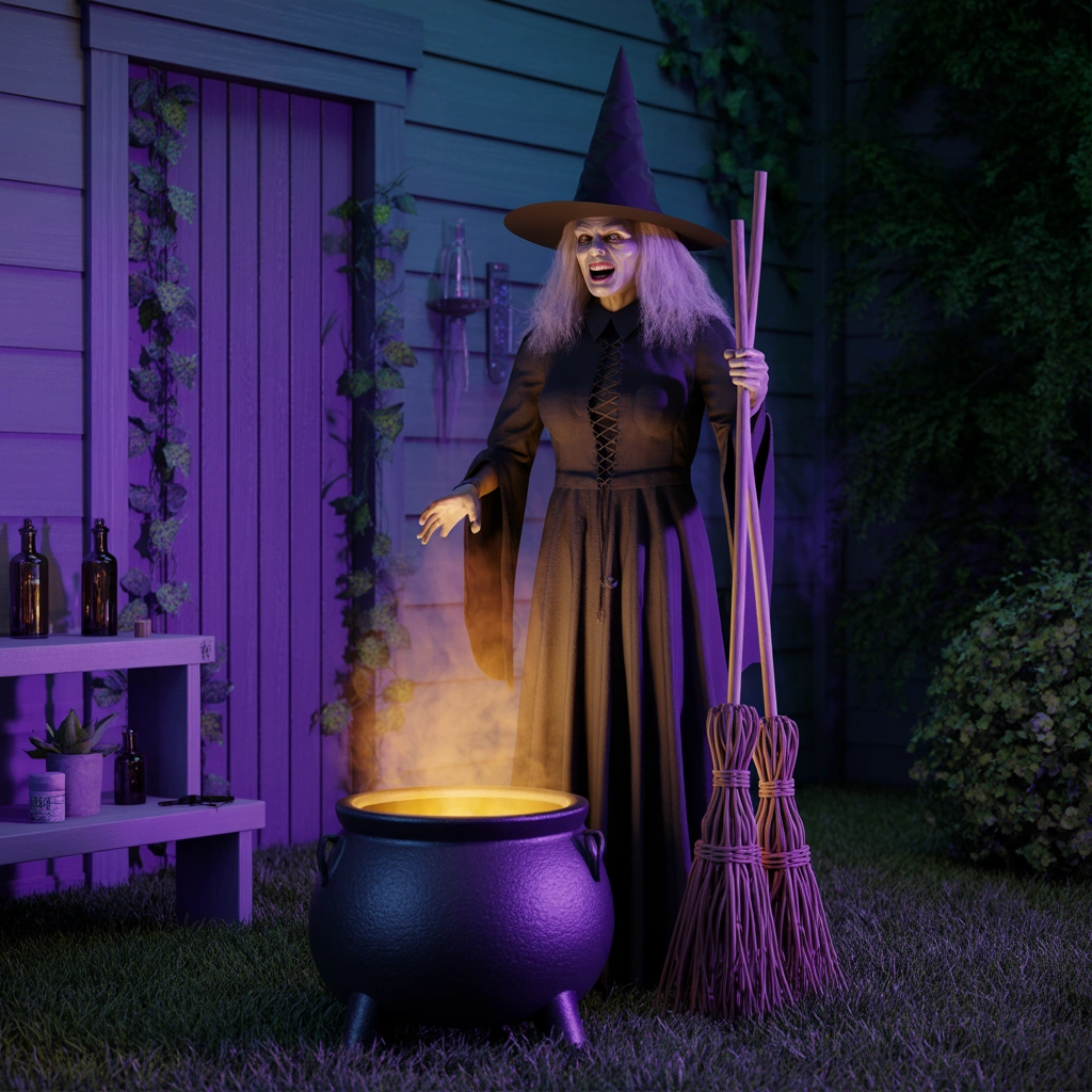 Build a Witch Themed Yard Corner