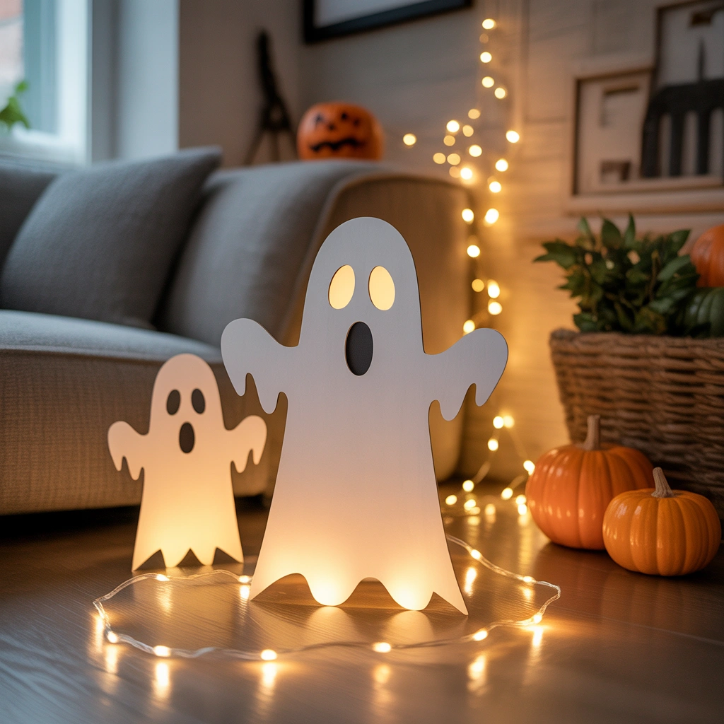 Cardboard Ghost Decorations