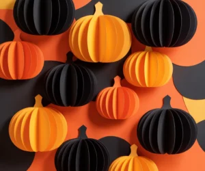 Cardboard Pumpkin Wall Art