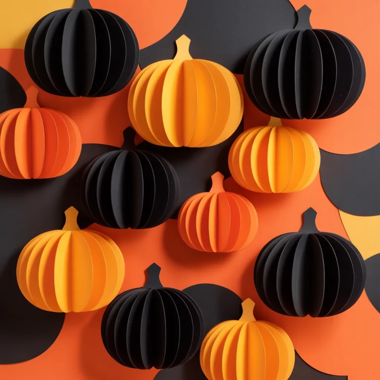Cardboard Pumpkin Wall Art