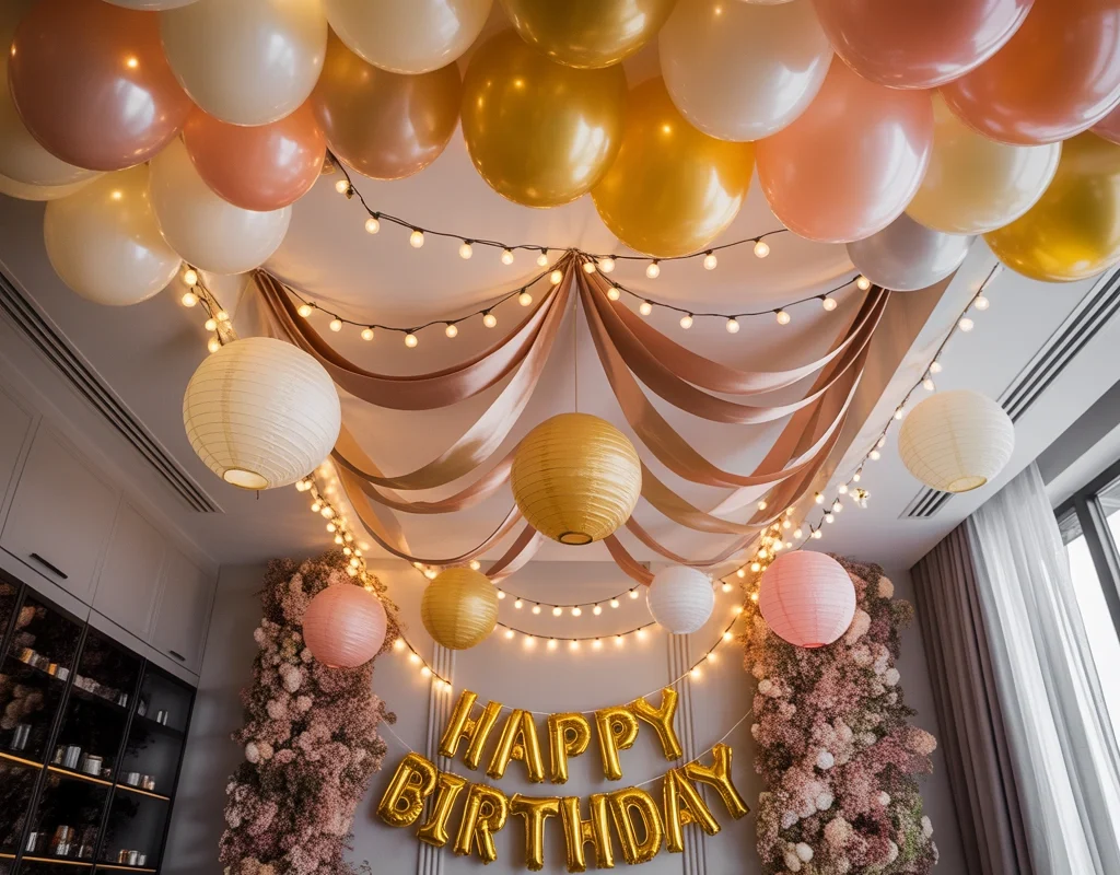 Ceiling Decoration Birthday Room