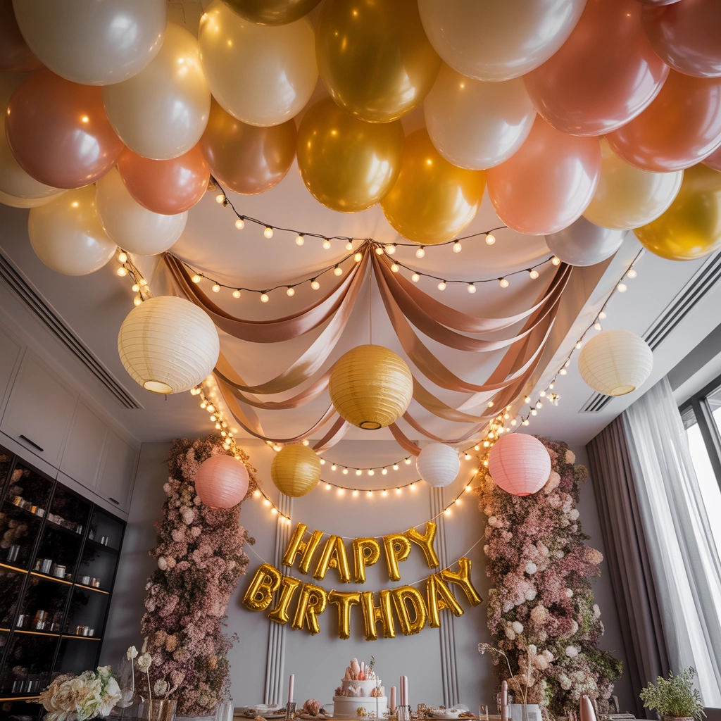 Ceiling Decoration Birthday Room