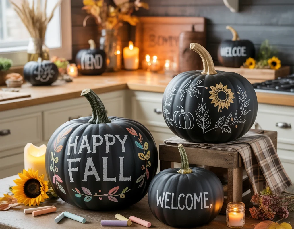 Chalkboard Paint Pumpkins