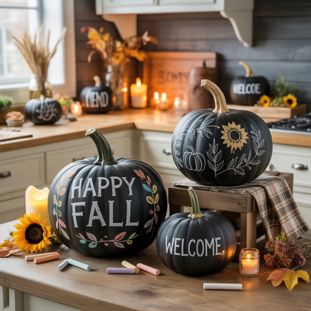 Chalkboard Paint Pumpkins