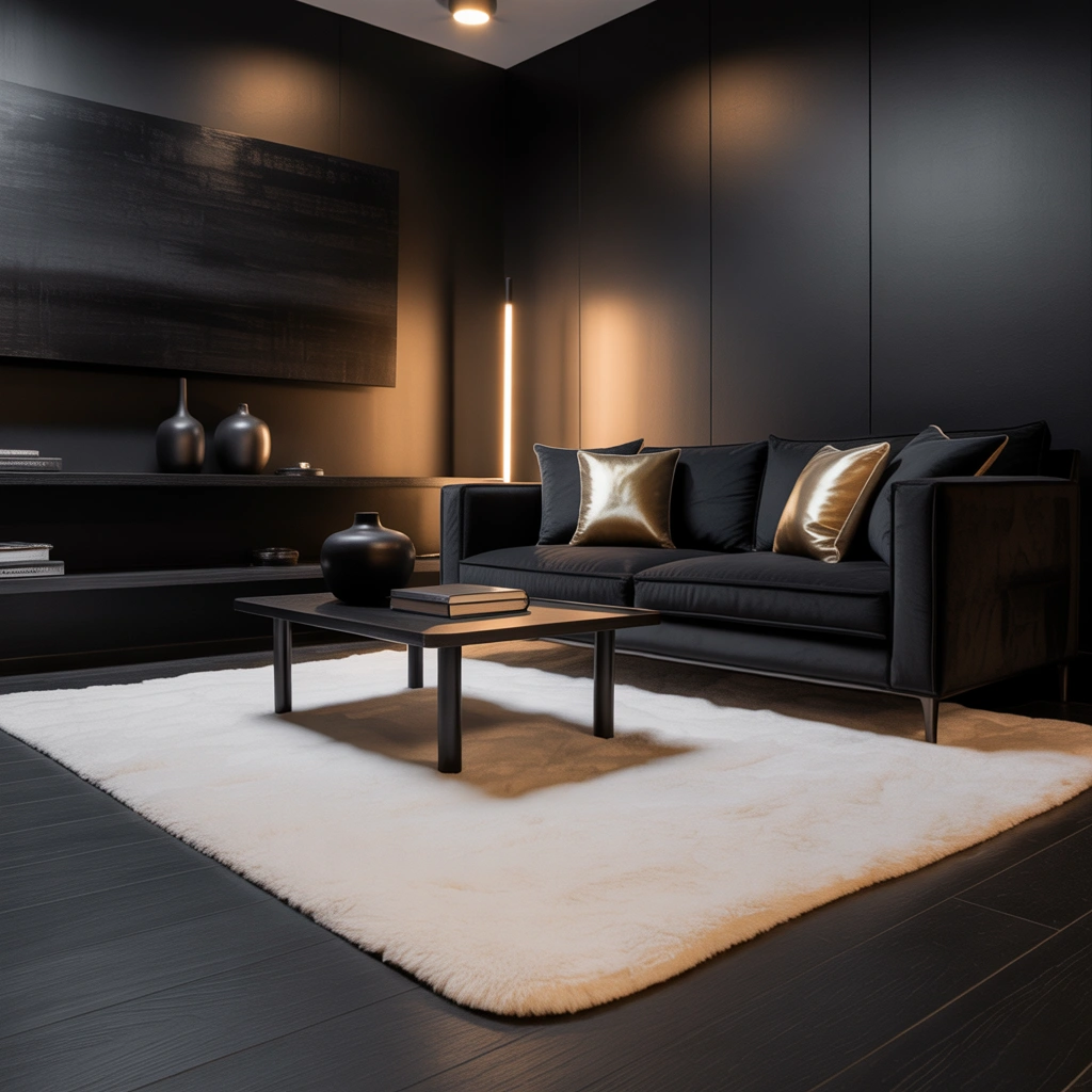 Choose a Light Rug for Contrast