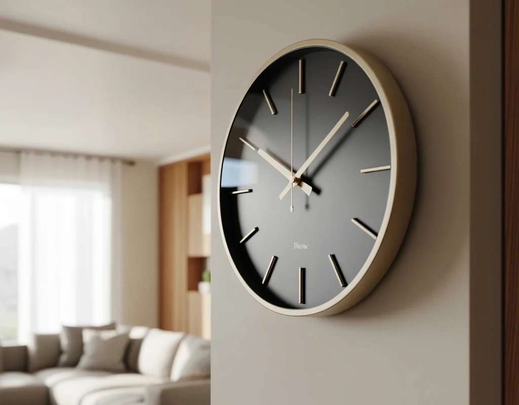Choose a Minimalist Wall Clock for a Modern Living Room