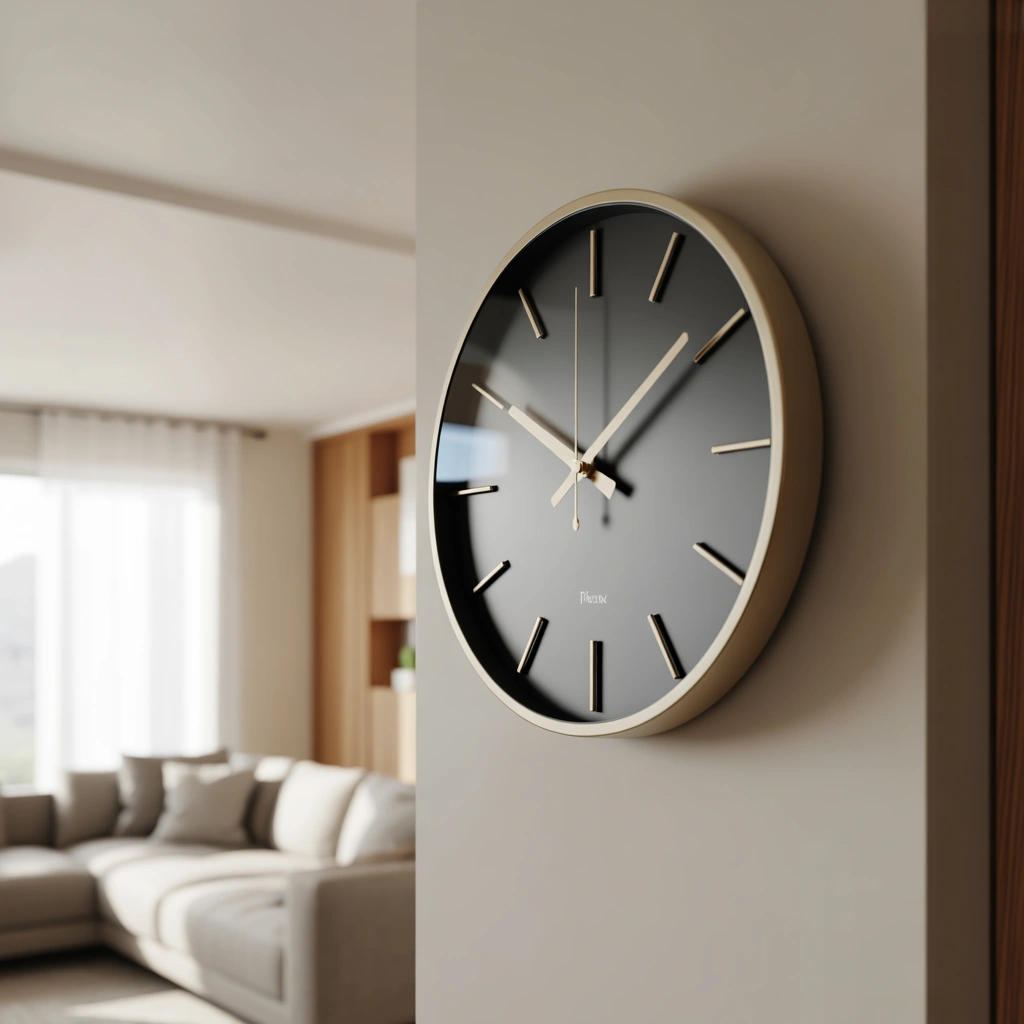 Choose a Minimalist Wall Clock for a Modern Living Room