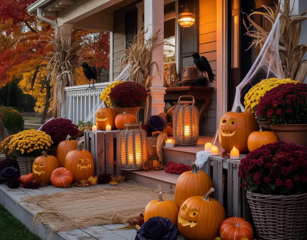 Combine Halloween and Fall Decor for a Long Lasting Porch