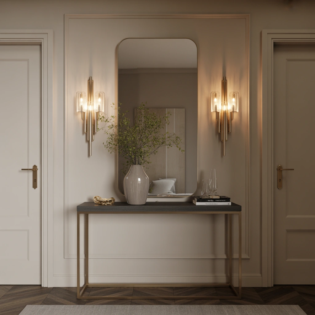Combine Mirrors With Wall Sconces