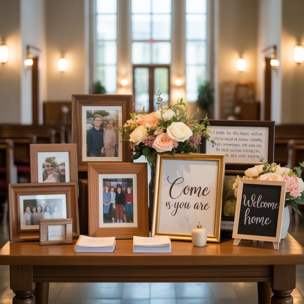 Community Focused Welcome Table Decor