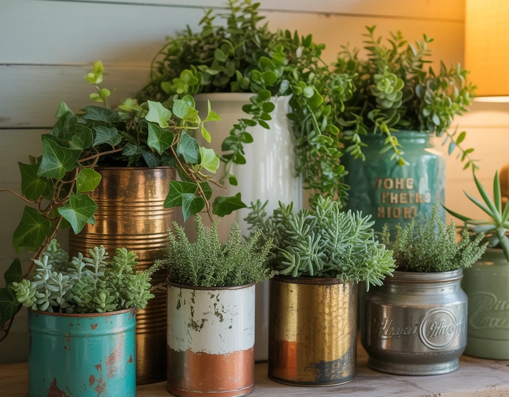 Convert Vintage Containers Into Beautiful Planters
