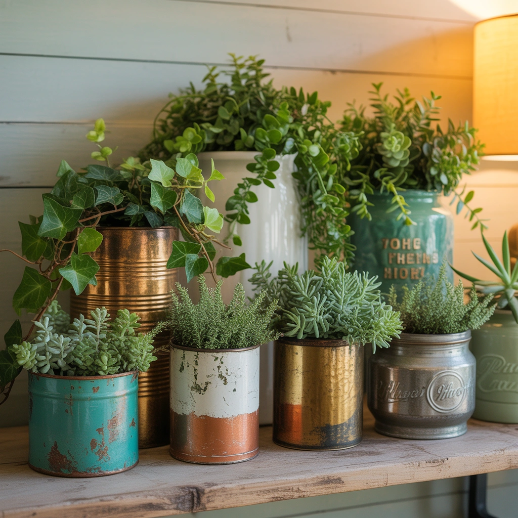 Convert Vintage Containers Into Beautiful Planters