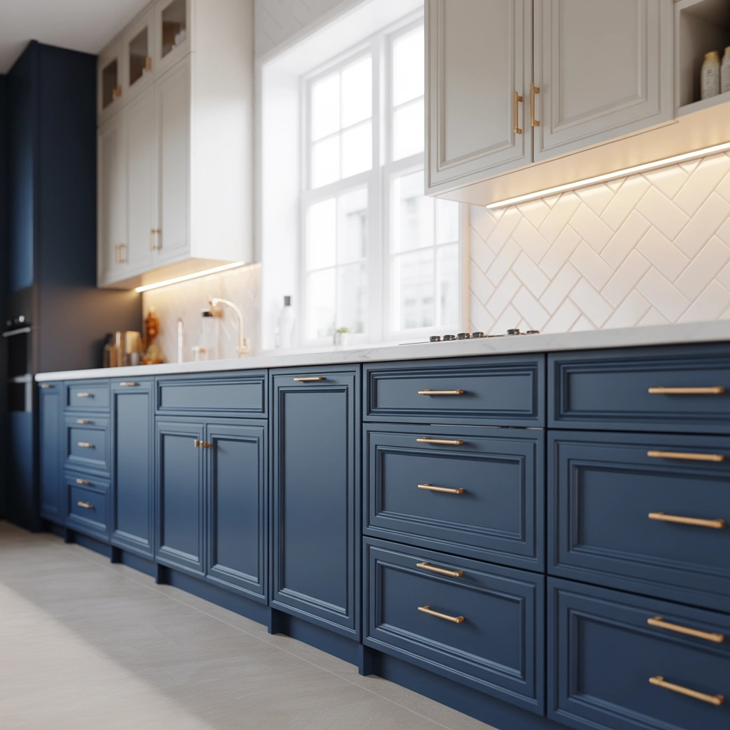 Create Contrast With Two Tone Kitchen Cabinets