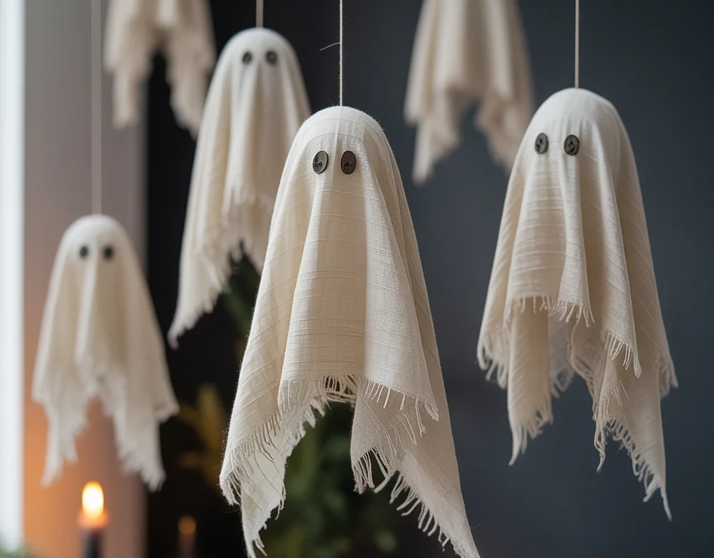 Create Floating Cheesecloth Ghosts