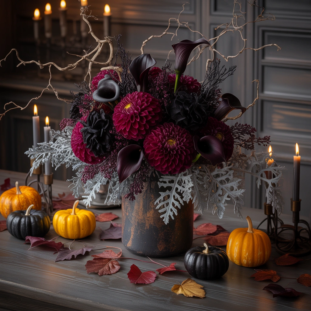 Create Halloween Floral Arrangements With Dark Flowers