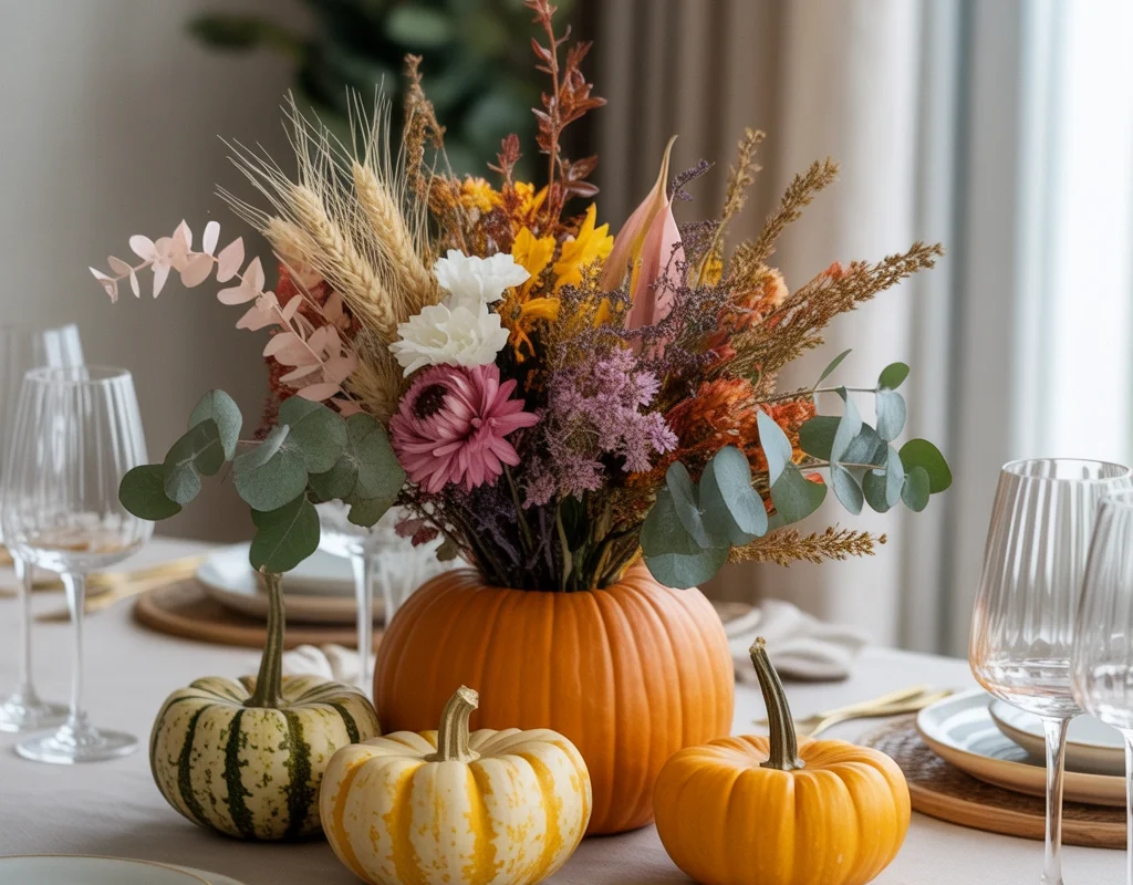 Create Mini Pumpkin Floral Arrangements