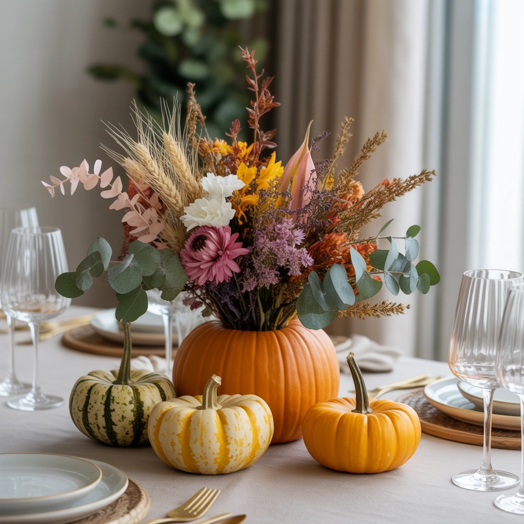 Create Mini Pumpkin Floral Arrangements