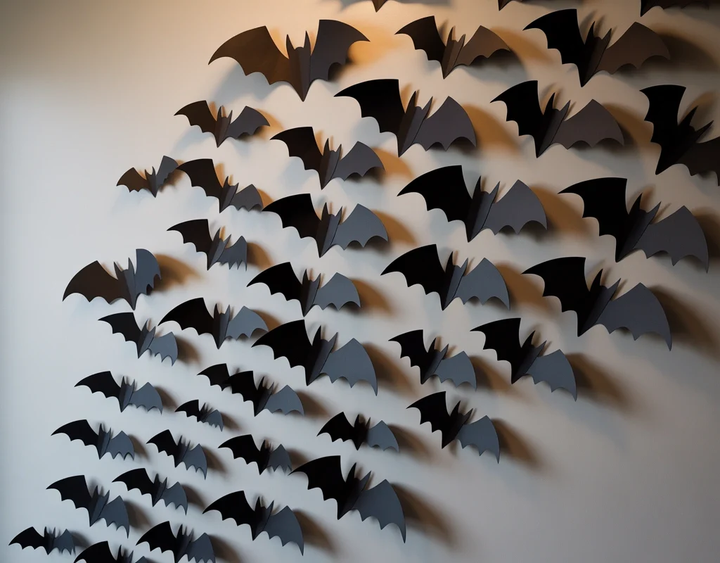 Create Paper Bats Flying Across the Wall