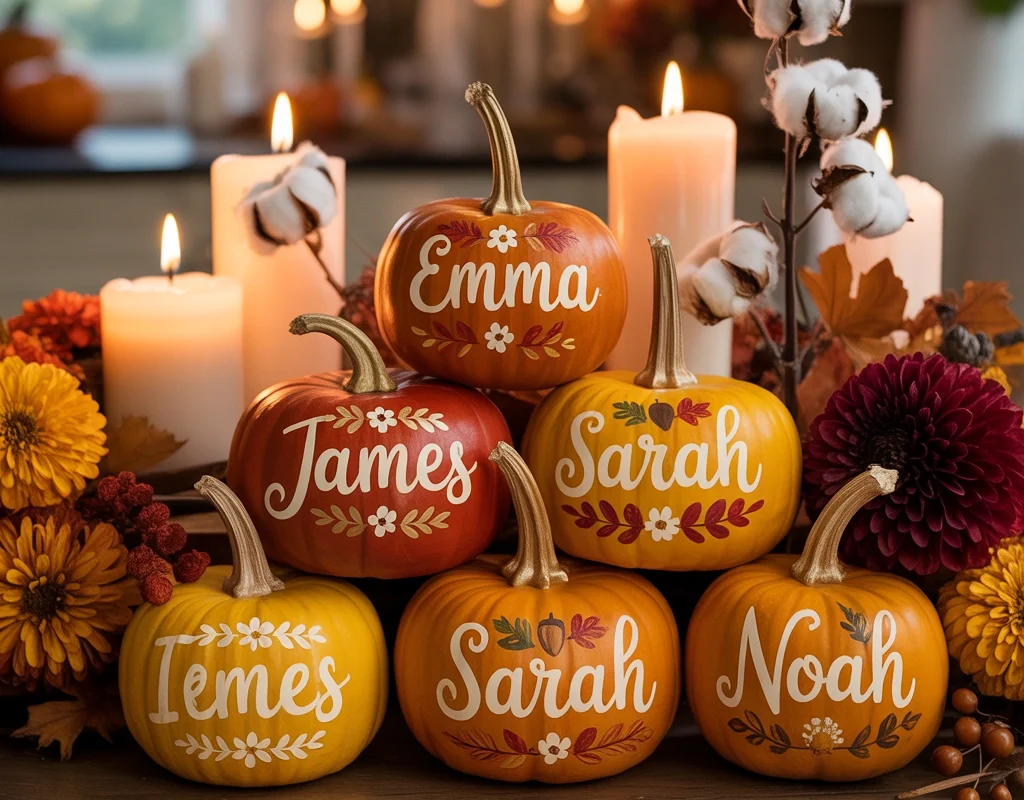 Create Personalized Small Pumpkins with Names or Messages