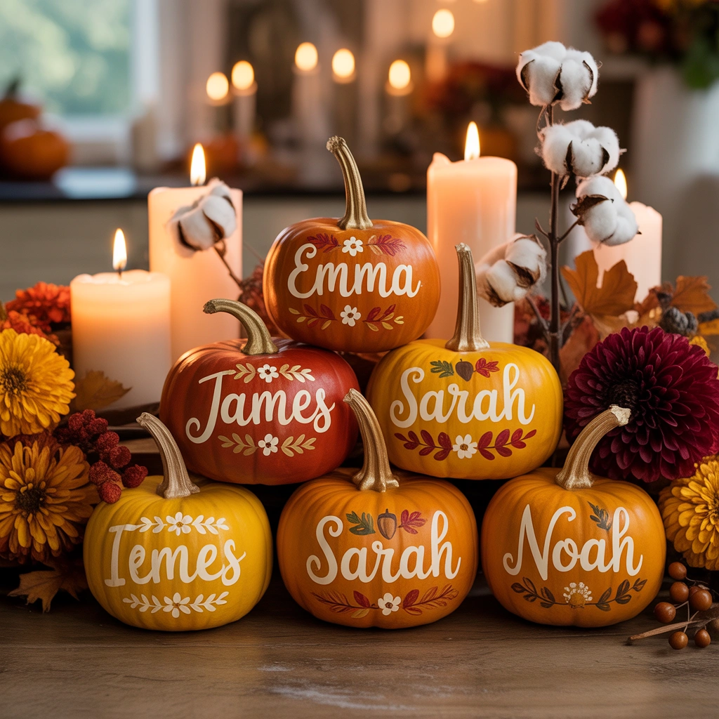 Create Personalized Small Pumpkins with Names or Messages