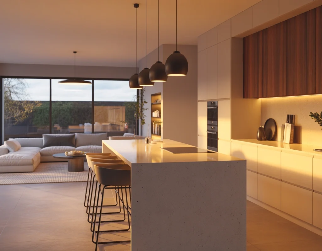 Create Separation With a Kitchen Island
