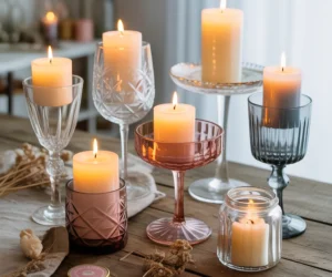 Create Unique Candle Holders From Thrifted Glassware