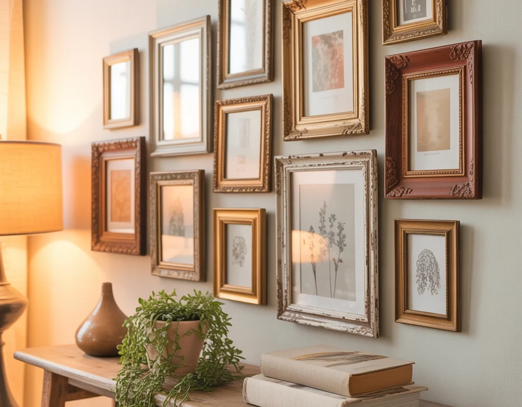 Create Vintage Wall Art Using Thrifted Picture Frames