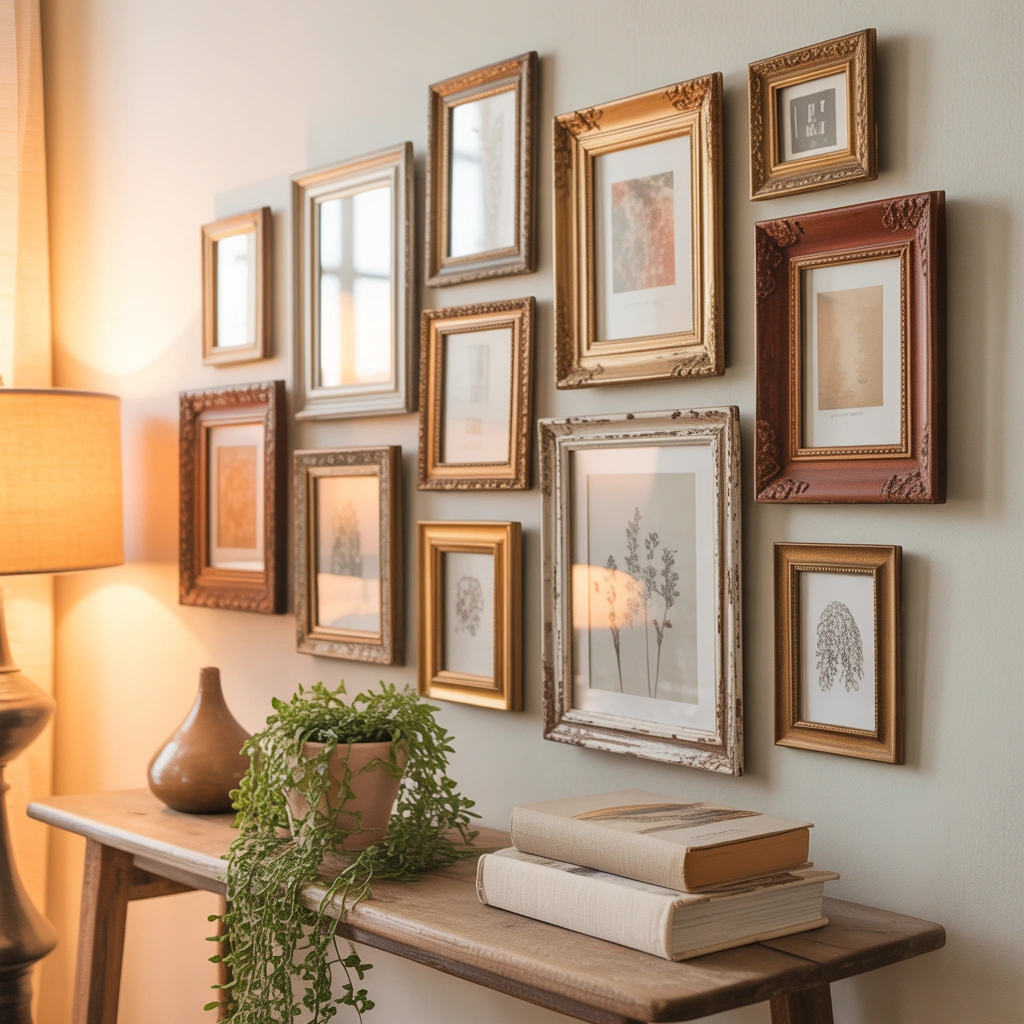 Create Vintage Wall Art Using Thrifted Picture Frames