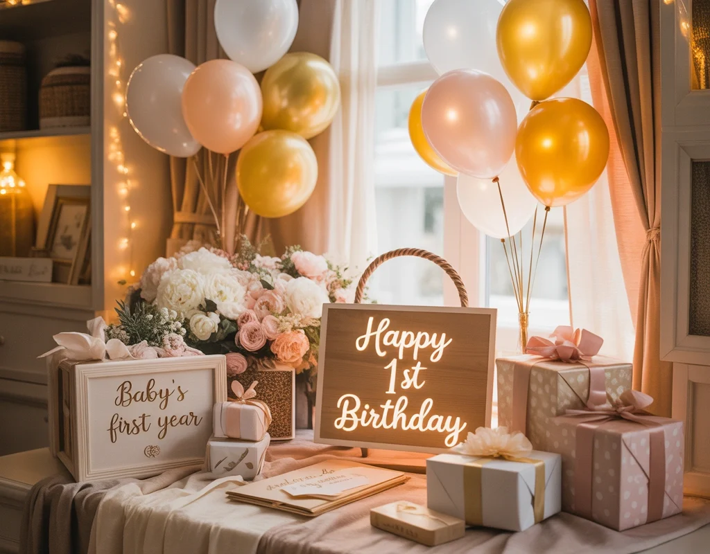 Create a Beautiful First Birthday Gift and Memory Corner