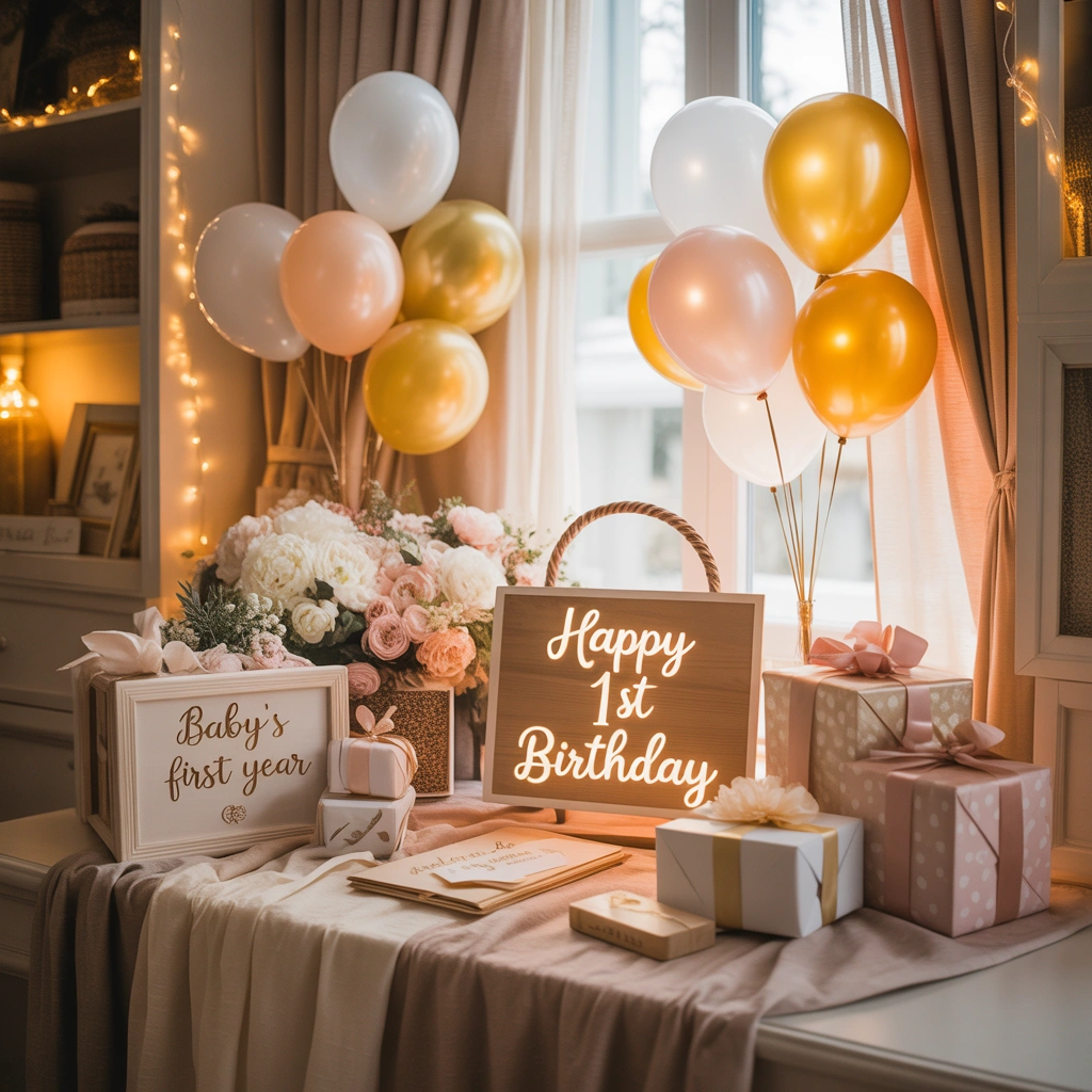 Create a Beautiful First Birthday Gift and Memory Corner