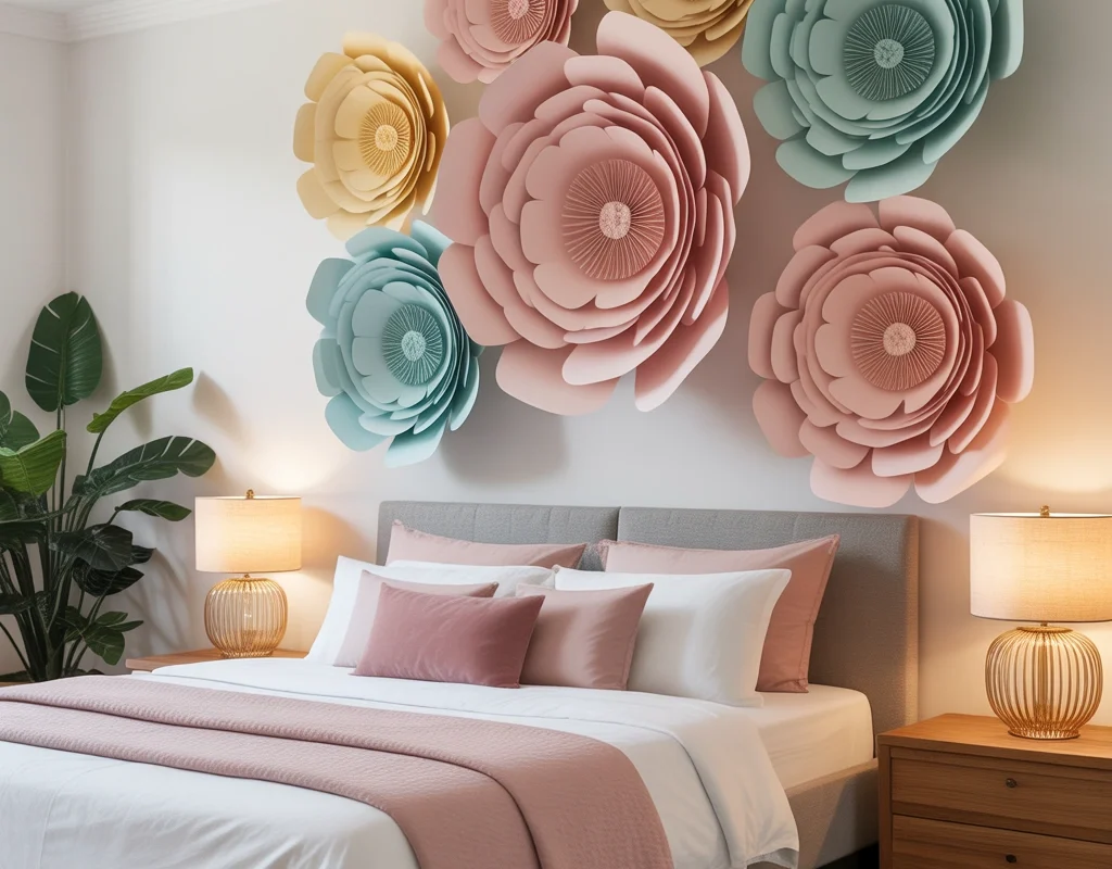 Create a Beautiful Paper Flower Wall for a Fresh and Elegant Look