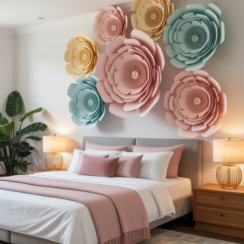 Create a Beautiful Paper Flower Wall for a Fresh and Elegant Look